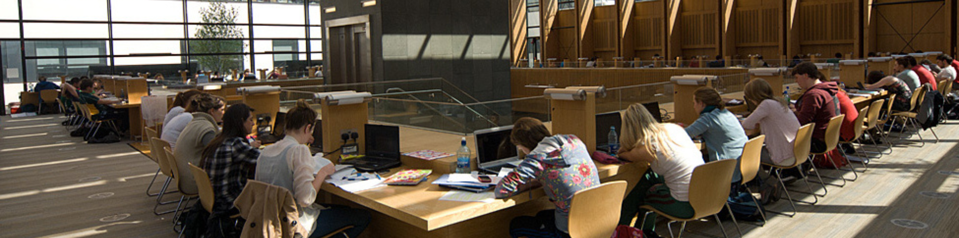 Inside Banner Library Students